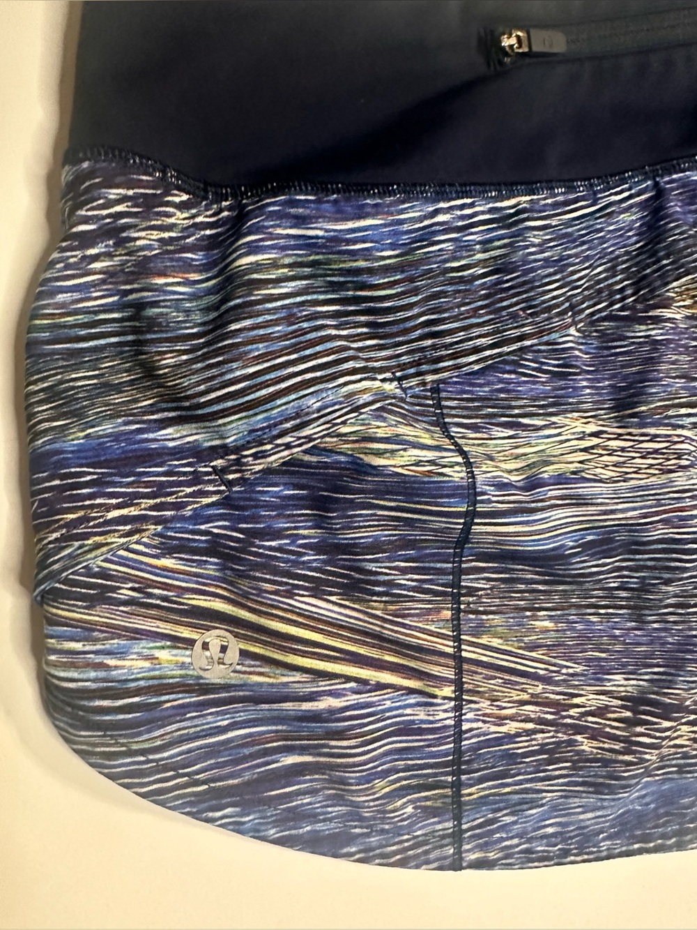 lululemon Speed Up Low Rise Lined Shorts 2.5” Interconnect Blue Multi Size 6 - Picture 4 of 12